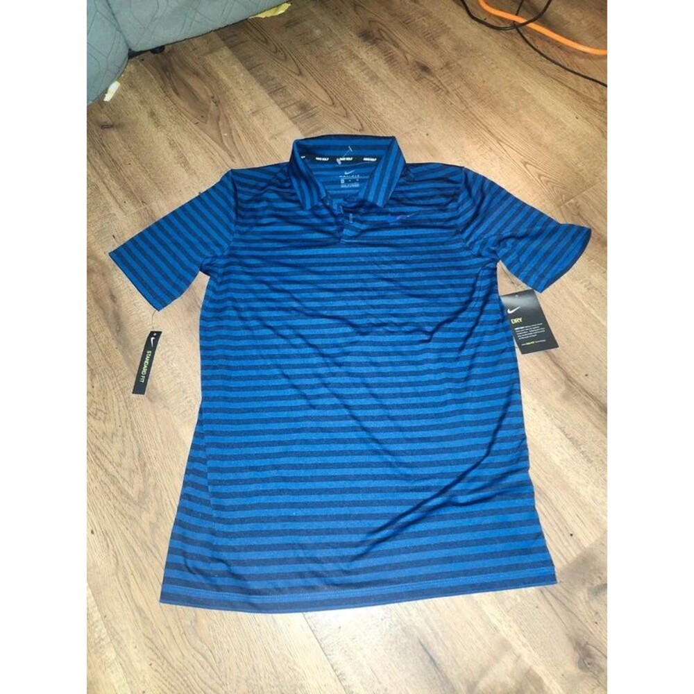 Nike blue/black golf polo NWT